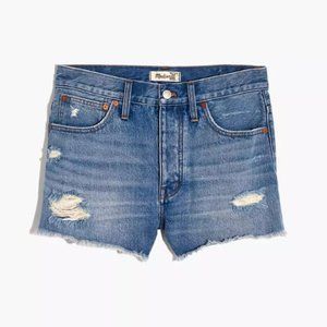 Madewell Relaxed Denim Shorts in Homecrest Wash: Ripped Edition NWT